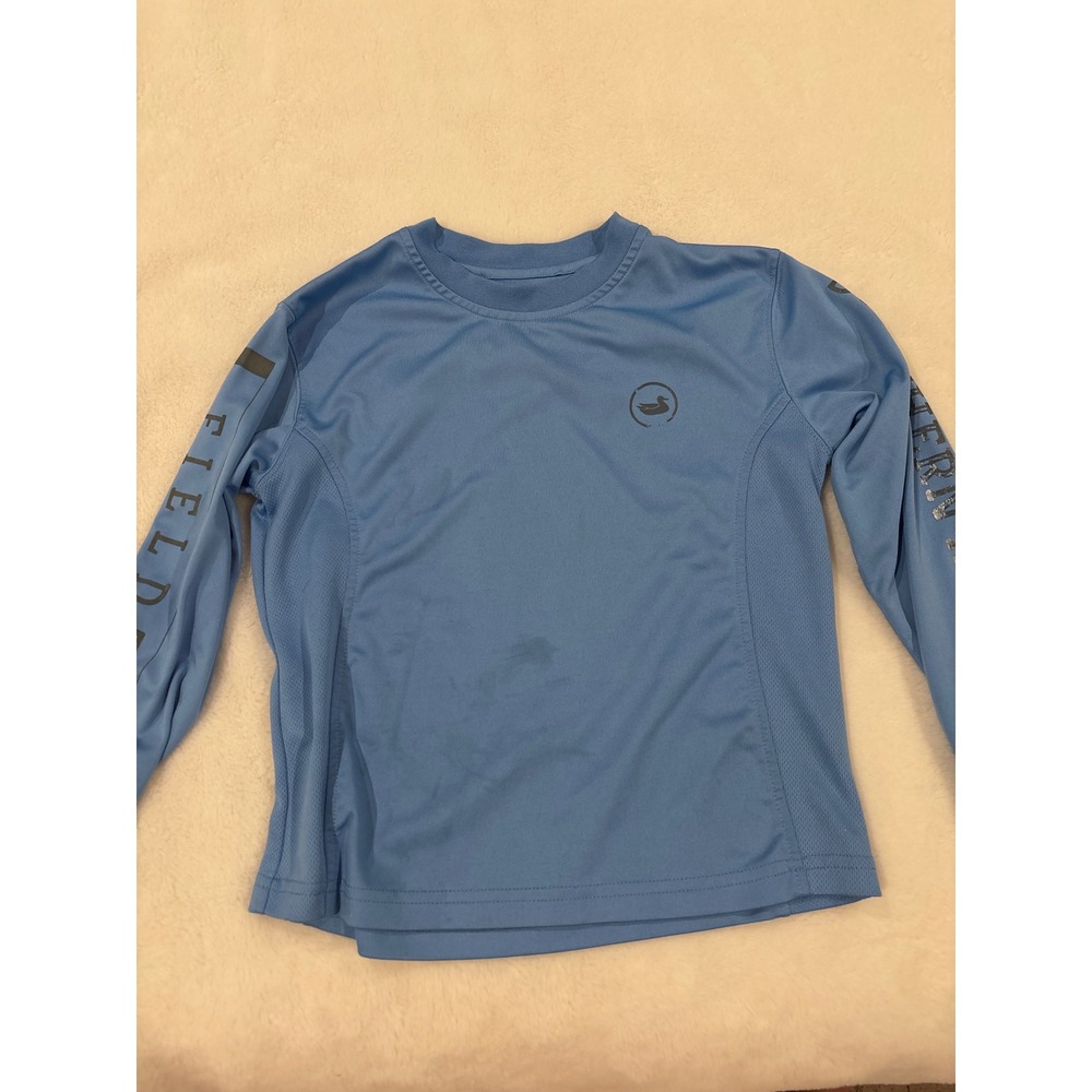 Southern Marsh Youth Small Fieldtec Fishing Shirt Blue Long Sleeve Performance